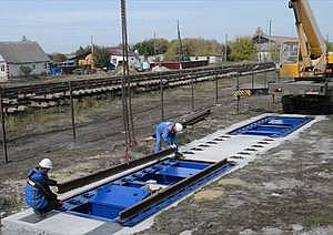 Монтаж железнодорожных весов